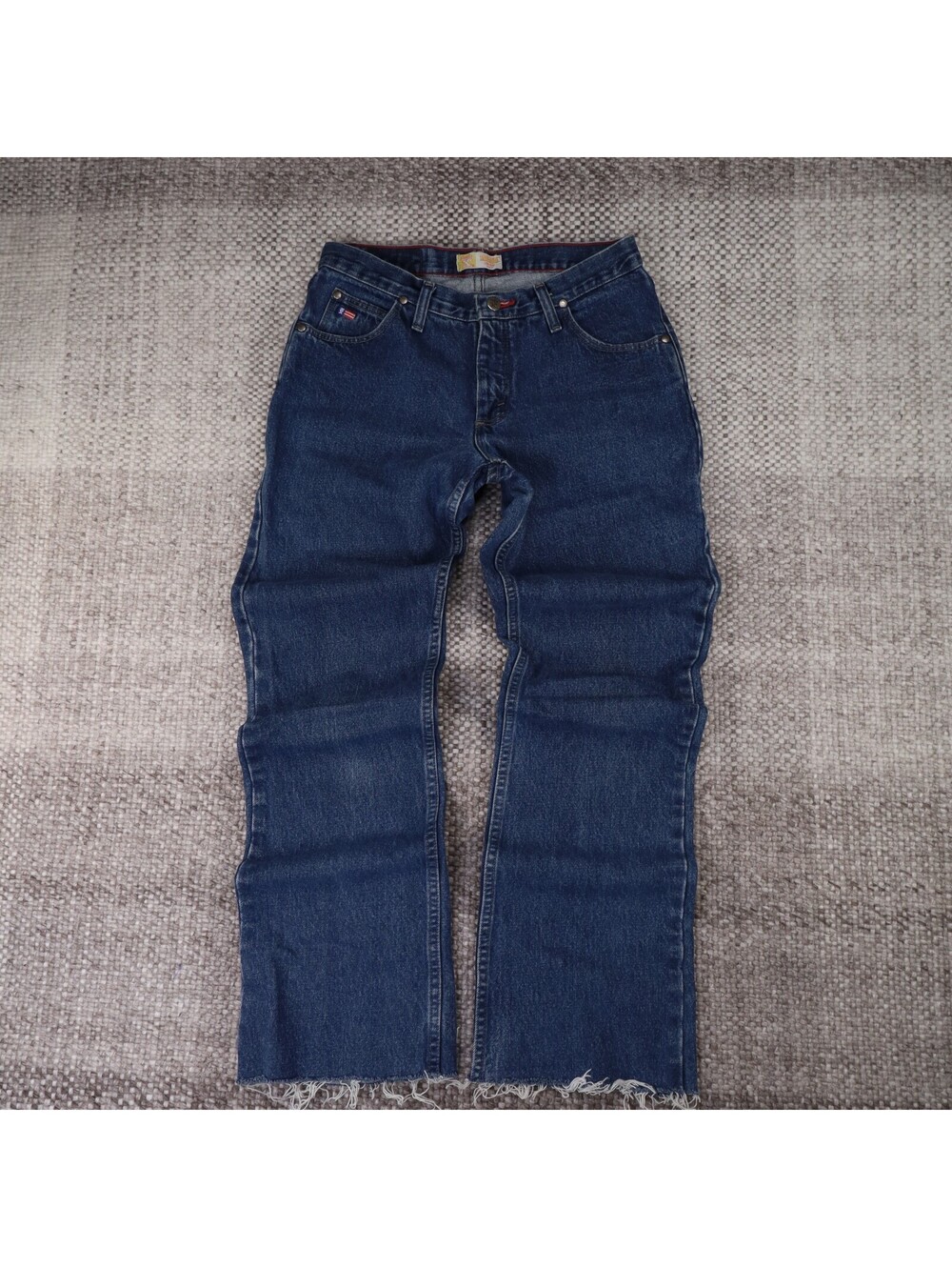 Wrangler 20X Tulsa Jeans‎ Womens 9/10x34 Low Rise Slim Fit Raw Hem Denim Pants